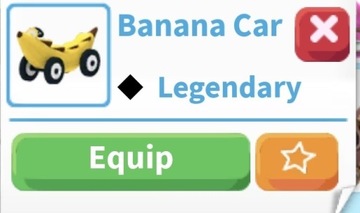 adopt me car banana car