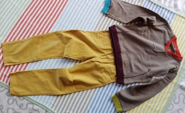 Spodnie chinosy 134 8-9 lat + oryginalna bluza
