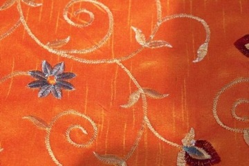 Jedwabny obrus dekoracyjny 150x250 cm Pomarańczowy
