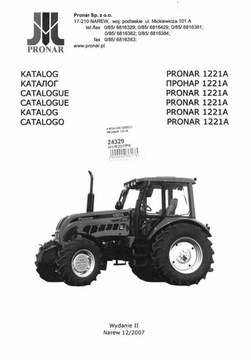 Katalog części zamiennych Pronar 1221A