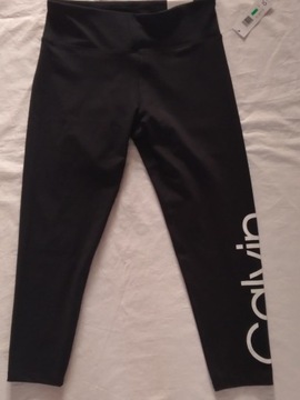 CALVIN KLEIN LEGGINSY DAMSKIE r. M CZARNE STRETCH