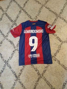 FC Barcelona*bez naszywki*koszulka piłkarska Lewandowski 2023/24