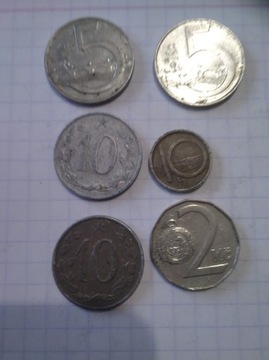 Zestaw monet czeskich