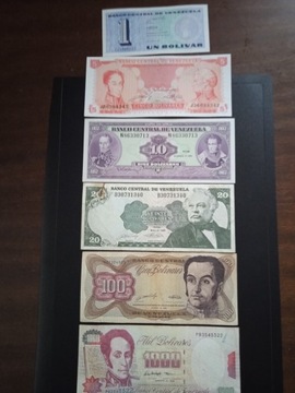 Wenezuela zestaw banknotów 