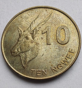 ZAMBIA 10 Ngwee 2012 ŁADNA