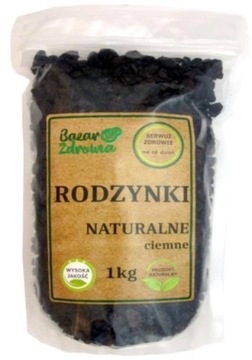 RODZYNKI NATURALNE 1KG CIEMNE BEZ KONSERWANTÓW