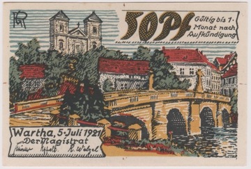 Wartha (Bardo), 50 Pf, 5.07.1921 (Brücke)