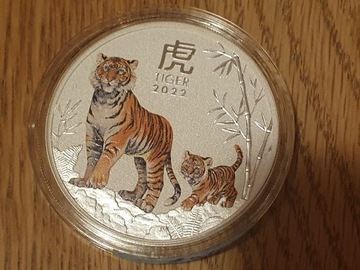 Rok Tygrysa Lunar 3  1oz. Kolor. 2022