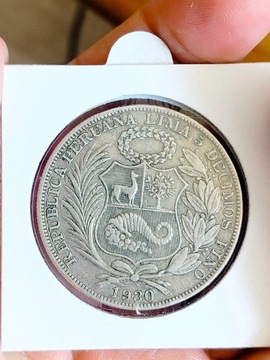 Peru 1 sol 1930 srebro