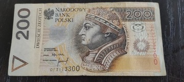 Banknot 200 PLN Z 1994r. Rosnąca Trzcianka, numer