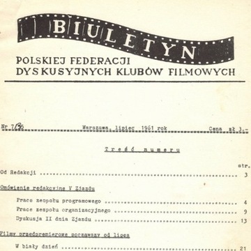 Biuletyn Polskiej Federacji DKF (Lipiec 1961)