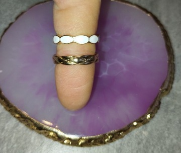 Pierścionek 2 sztuki pierścień złoty obrączka 