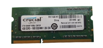 Pamięć Crucial 4GB DDR3 CT51264BF160BJ.C8FER