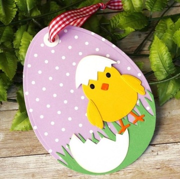 Wykrojnik Wielkanoc kurczątko do składania jajko