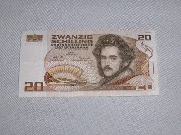 AUSTRIA BANKNOT 20 SCHILLING 1986R.