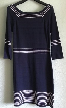 Bonprix - sukienka dzianinowa w paski - r. 40