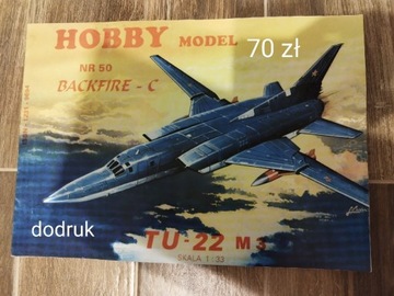Model kartonowy Tu-22 dodruk