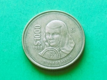 MEKSYK * 1000 Pesos 1988 * Juana de Asbaje *