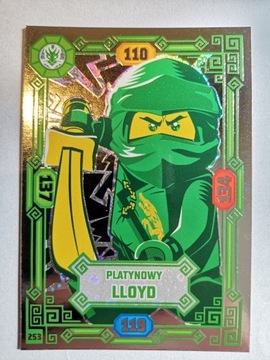 Lego Ninjago karta 253 Platynowy Lloyd unikat!!!