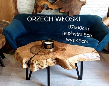 Stolik kawowy 97x60m ława plaster drewna WYSYŁKA 