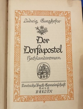Ganghofer L. - Der Dorfapostel, 1917 r. 