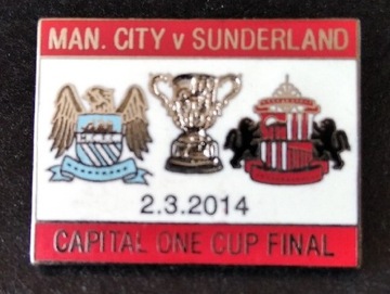 Przypinka Man City vs Sunderland 2014 Capital One