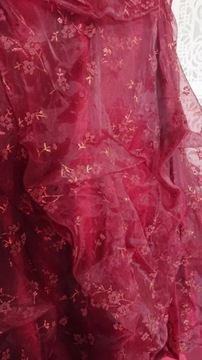 sukienka suknia weselna na kole księżniczka bordow