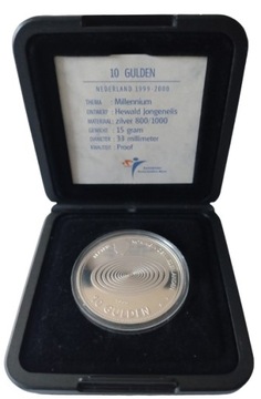 10 Gulden 2000 Millenium  Ag 0.800 Proof