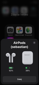 Używane oryginalne Airpods2 saq1