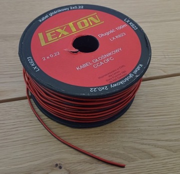 Kabel głośnikowy LEXTON 2x0.22 CCA OFC 75metrów