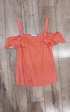 Bluzka hiszpanka neon pomarańczowa M Oasis 