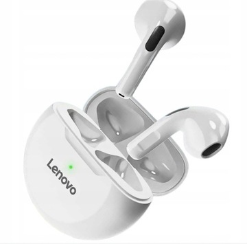 Słuchawki bezprzewodowe białe douszne Lenovo HT38