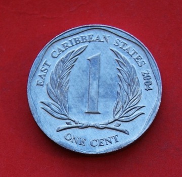 1 Cent  2004 r -    Karaiby     Ładna !!