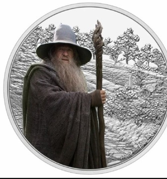 Srebrna Moneta 2$ Gandalf Władca Pierścieni