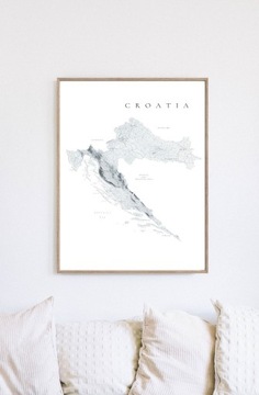 Chorwacja / mapa plakat