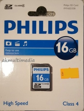 Karta pamięci SDHC Philips 16 GB High Speed nowa