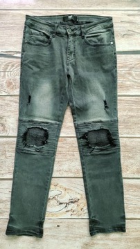 EMP shop spodnie jeansy rock metal biker 31/32