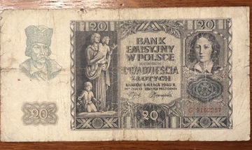 Polska 20 złotych 1940 rok