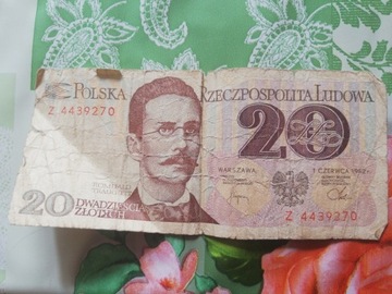 Banknot PRL 20 zł 1982r seria Z