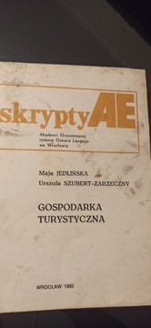 Gospodarka turystyczna skrypty Akademii Ekonomiczn