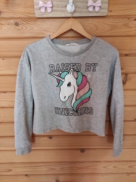 H&M Bluza szara jednorożec unicorn szara 170 36 S