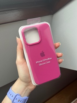 Case iPhone 15 Pro Max etui silikonowe logo apple 