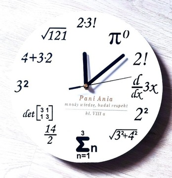 Zegar matematyka, prezent, dzień nauczyciela 
