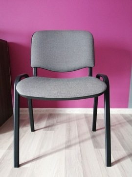 krzesło biurowe szare/czarny stelaż