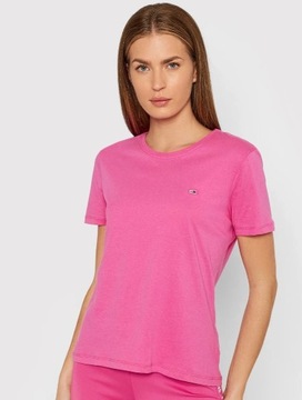 T-shirt damski Tommy Jeans różowy r. S 