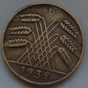 Niemcy Weimar 10 reichsfenigów 1932  D