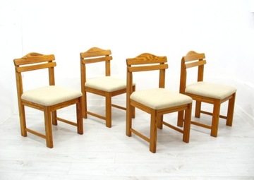 Komplet czterech krzeseł  lata 80.