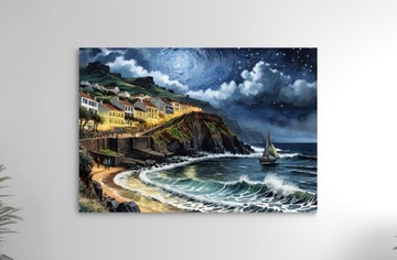 Obraz na płótnie "Letnia noc nad morzem" 100x70 cm