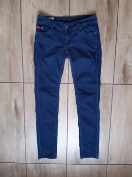 Spodnie damskie granatowe jeansy Lee Cooper 28/32