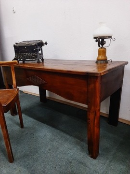 Stare biurko/ stół  z litego drewna